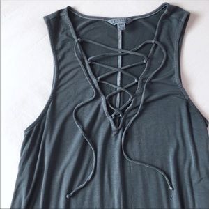American Eagle Soft & Sexy Lace Up Tank